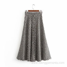 Winter Women Yarn-dyed Half-length Skirt